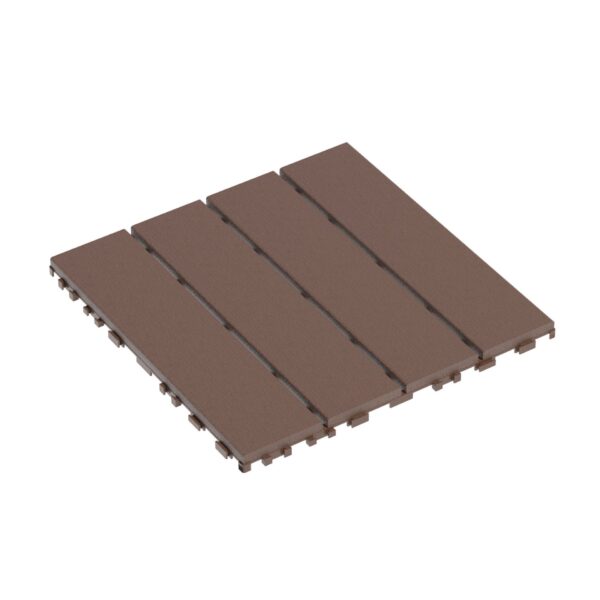 Interlocking Deck Tiles, 44 Pack Patio Deck Tiles, XSquare Waterproof Outdoor All Weather Use, Outdoor And Indoor Patio Decking Tiles For Poolside Balcony Backyard - Brown