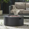 Modern Iron Propane Fire Pit, 32" Round, 40, 000 Btu - Dark Gray - Image 6