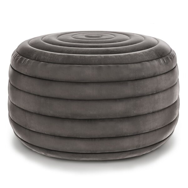 Vivienne - Round Pouf - Gray