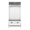 Hall Tree With 6 Hooks And Hinged Lid, Coat Hanger, Entryway Bench, Storage Bench, 3 In 1 Design, For Entrance, Hallway - White - Image 11