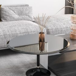 32" Round Tempered Glass Table Top Glass 2 / 5" Thick Beveled Polished Edge - Black