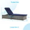 Outdoor Sofa Pe Rattan Furniture Deck Chair - Gray - Image 4