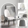 Modern Sponge-Filled Dining Chair, Solid Wood Metal Legs, Suitable For Restaurants, Living Rooms And Rooms (Set of 2) - White / Gray - Image 4