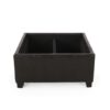 Contemporary Ottoman With Storage And Tray Tops - Brown - Image 9