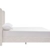 Harper - Queen Tall Headboard Upholstered Bed, High Headboard, Elegant Simplicity, No Box Spring Needed - Cream White - Image 2