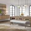 Dining Table With Leaf - Light Brown - Image 5