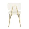Bouton - Contemporary / Glam Chair (Set of 2) - Gold / Cream - Image 5
