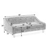 Durable Elevated Dog Sofa Bed With Modern Irregular Armrest Design Comfortable Soft Pet Sofa Dark - Dark Gray - Image 2