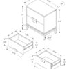 Accent Side Table, 2 Storage Drawer, Glossy Contemporary And Modern - White - Image 7