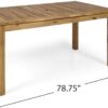 Outdoor 6 Seater Expandable Dining Set With Cushions - Sandblasted Natural / Beige - Image 4