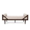 Modern Chaise Lounge With Button Tufting And Bentwood Structure - Beige - Image 5