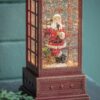 Christmas Lighted Water Spinning Phone Booth With Santa On Phone, 3*AA Batteries Required - White / Red - Image 9