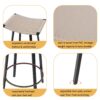 Counter Height Bar Stools Backless Handwoven Kitchen Dining Chairs With Round Footrest (Set of 2) Weaving Pub Stoo - Creamy White - Image 7