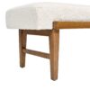 Billie - Modern Telephone Bench With Sliding Shelf - Ivory White - Image 7