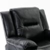 2 Seater Home Theater Recliner Manual Recliner Chair With A Led Light Strip Two Cup Holders And A Storage Box For Living Room - Black - Image 18