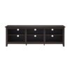 Modern Transitional 3 Shelf Open Storage 70" TV Stand For 80" TVs - Espresso - Image 3