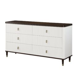 Carena - Dresser With Jewerly Tray - White / Walnut