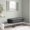 Chloe - Contemporary / Glam Bench - Chrome / Black - Image 7