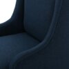 Contemporary Dining Chair With High Back And Birch Wood Legs - Navy Blue - Image 10