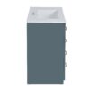 Bathroom Vanity With Ceramic Sink Combo, Frame Bathroom Storage Cabinet, Freestanding Vanity Set With 3 Drawers & Soft Closing Doors - Blue - Image 15
