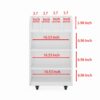 4 Tier Kitchen Island Cart With Spice Rack & Locking Casters, Simple Design Mobile Kitchen Storage Islands For Kitchen Living Room Bedroom - White - Image 5