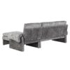 Convertible Futon Sofa Bed Futon Sofa Couch With An Adjustable Backrest, A Reversible Chaise Lounge And 2 Removable Armrest Pillows For Living Room - Gray - Image 22