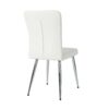 Modern Dining Chair (Set of 4), Cloth Upholstered, Electroplated Metal Legs, Versatile For Home Use - White - Image 10