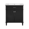 Bathroom Vanity With Ceramic Basin, Soft Close Door And Adjustable Shelves - Black - Image 13
