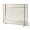 Modern Single Panel Iron Fireplace Screen Handcrafted Minimalistic Design - Gold - Image 6