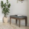 Waverly - Small Tufted Ottoman Bench - Stone Gray - Image 6