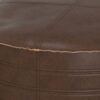 Brody - Round Coffee Table Pouf - Distressed Dark Brown - Image 4