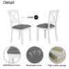 Modern 5 Piece Dining Table Set With 4 Chairs For Kitchen Or Dining Room - Gray / White - Image 5