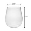 Halo - Oval Tritan Glasses Dof 18Oz, Bpa Free Plastic Water Tumblers (Set of 4) - Clear - Image 3