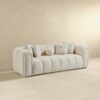 Beatrice - Modern Tufted Sofa - Ivory / White - Image 6