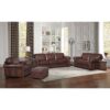 Brookfield - Leather Ottoman - Caramel - Image 3