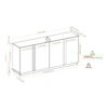 Mid-Century Modern 3 Drawer Low TV Stand For TVs Up To 80" - Slate Gray - Image 6