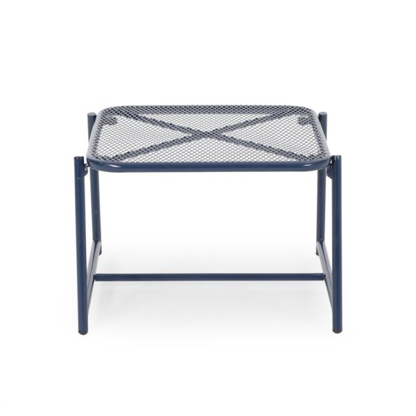 Kincaid - Modern Side Table With Mesh Top - Navy Blue