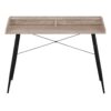 Computer Desk For Home Office, Laptop, Storage Shelves, Contemporary Versatile Placement - Taupe - Image 2
