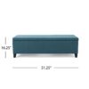Storage Ottoman Bench With Polyester Upholstery And Wood Frame - Teal - Image 2