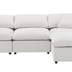 Naveen - 4 Piece Modular Sectional With Ottoman - Ivory