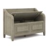 Connaught - Entryway Storage Bench - Distressed Gray - Image 3