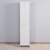 Wooden Bathroom Floor Storage Cabinet With 2 Doors And 6 Shelves - White - Image 15