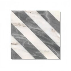 Polished Waterjet Marble Tile For Floor And Wall Stone - White / Gray