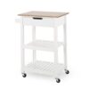 Tattnall - Kitchen Cart With Wheels - White - Image 6