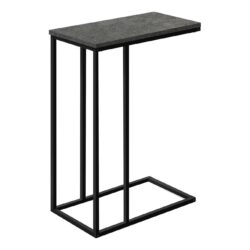 Accent Table, C - Shaped Contemporary Stylish - Gray