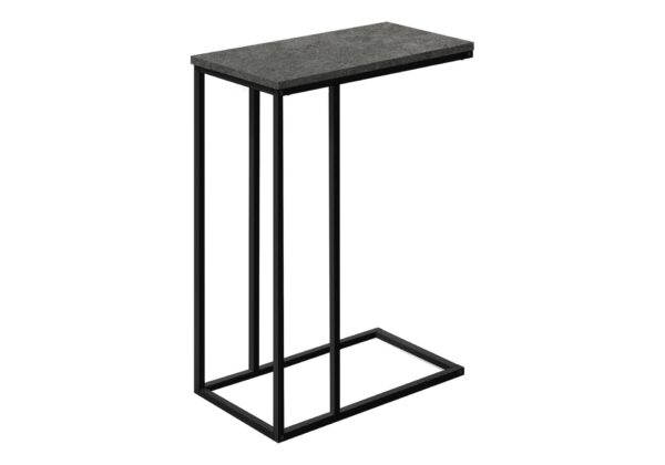 Accent Table, C - Shaped Contemporary Stylish - Gray