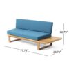 Mirabelle - 2 Seater Sofa Right - Teal - Image 2
