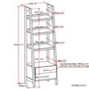 Sawhorse - Ladder Shelf With Storage - White - Image 8