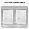 Semi Frameless Double Sliding Shower Door With SGCC Tempered Glass - Chrome - Image 9
