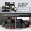 Modern Oversized Modular Sectional Sofa With 2 Chaise Lounge And 2 Armrest, Sparkling Chenille Fabric Soft Cushion Sofa With 4 Pillows, 4 Pieces Diy Combination Tufted Sofa, No Assembly Required - Black - Image 12